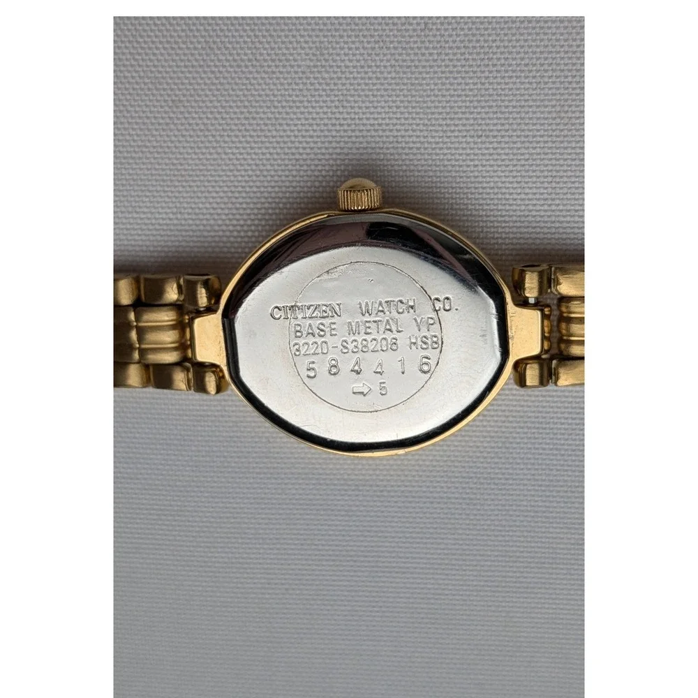 Citizen Quartz Watch Vintage Gold Plated Women's Marquise Case Champagne Dial - Picture 8 of 13